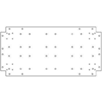 Placa inferior de acero galvanizado 40 x 80 cm
