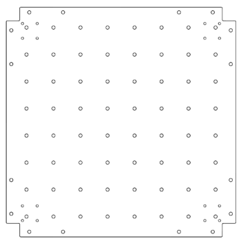 Placa inferior de acero galvanizado 70 x 70 cm