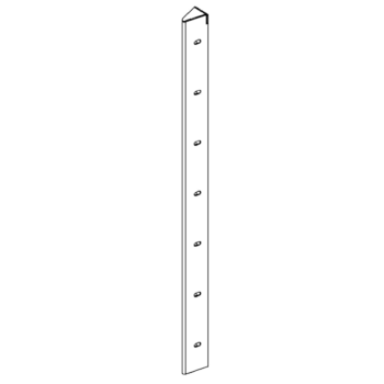 Cantonera de acero con recubrimiento de polvo 30° 70 cm