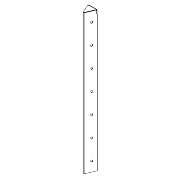 Cantonera de acero con recubrimiento de polvo 45° 70 cm