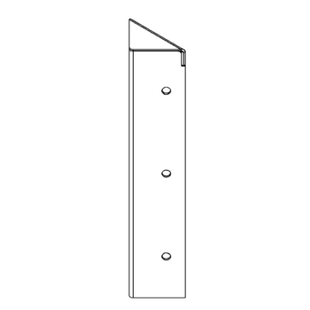 Cantonera de acero con recubrimiento de polvo 90° 30 cm