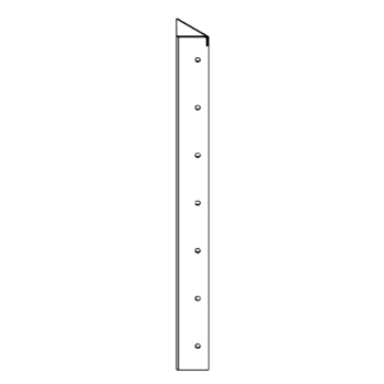 Cantonera de acero con recubrimiento de polvo 90° 70 cm