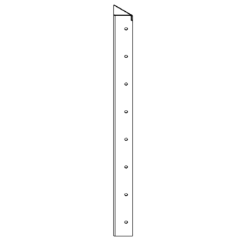 Cantonera de acero con recubrimiento de polvo 90° 80 cm