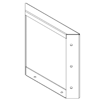 Panel de acero con recubrimiento en polvo 30 x 30 cm