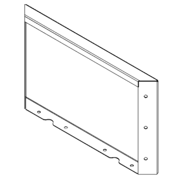 Panel de acero con recubrimiento en polvo 30 x 50 cm