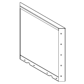 Panel de acero con recubrimiento en polvo 50 x 50 cm