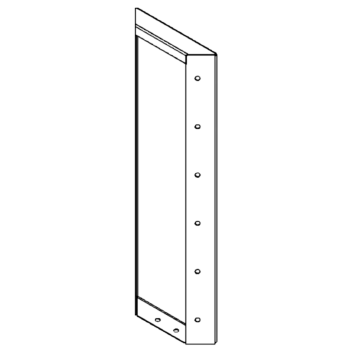 Panel de acero con recubrimiento en polvo 60 x 20 cm