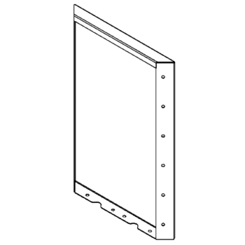 Panel de acero con recubrimiento en polvo 60 x 40 cm