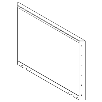 Panel de acero con recubrimiento en polvo 60 x 80 cm