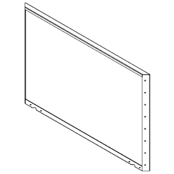 Panel de acero con recubrimiento en polvo 80 x 120 cm