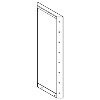 Panel de acero con recubrimiento en polvo 80 x 30 cm