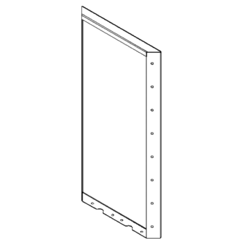 Panel de acero con recubrimiento en polvo 80 x 40 cm