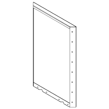 Panel de acero con recubrimiento en polvo 80 x 50 cm