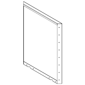 Panel de acero con recubrimiento en polvo 80 x 60 cm