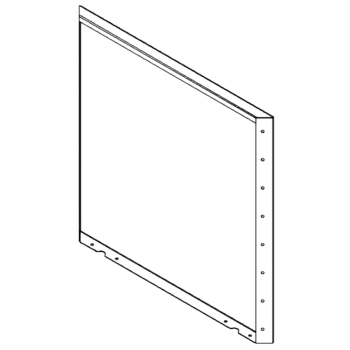 Panel de acero con recubrimiento en polvo 80 x 80 cm