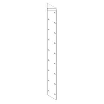 Cantonera de acero con recubrimiento de polvo 180° 100 cm