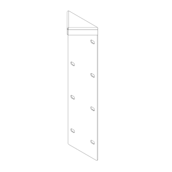 Cantonera de acero con recubrimiento de polvo 180° 40 cm