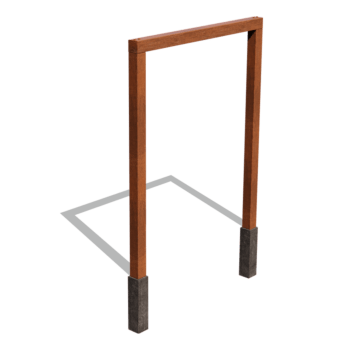 Pérgola recta de acero corten 200 cm