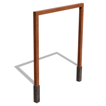 Pérgola recta de acero corten 250 cm