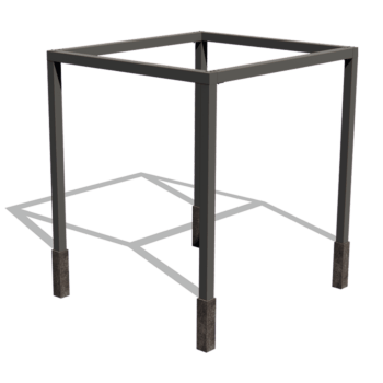 Pérgola cuadrada de acero con tratamiento electrostático 274 x 250 cm
