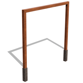 Pérgola recta de acero corten 300 cm