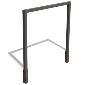 Pérgola recta de acero con tratamiento electrostático 300 cm