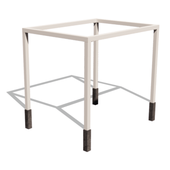Pérgola cuadrada de acero con tratamiento electrostático 324 x 250 cm