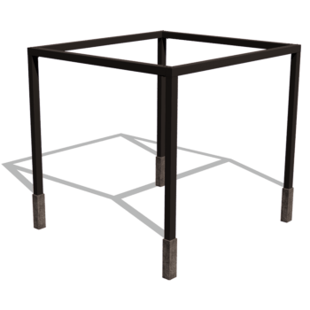 Pérgola cuadrada de acero con tratamiento electrostático 324 x 300 cm