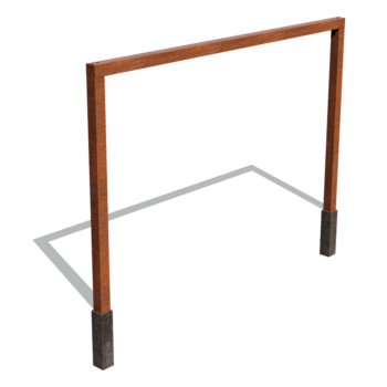 Pérgola recta de acero corten 400 cm