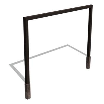 Pérgola recta de acero con tratamiento electrostático 400 cm