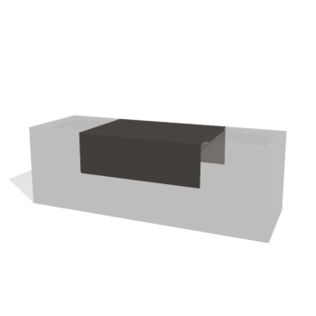 Plataforma para jardinera con tratamiento electrostático 60 x 41 x 20 cm
