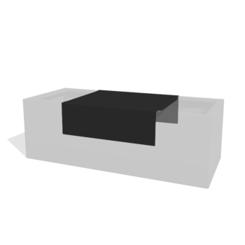 Plataforma para jardinera con tratamiento electrostático 60 x 51 x 20 cm