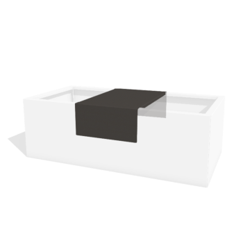 Plataforma para jardinera con tratamiento electrostático 40 x 61 x 20 cm