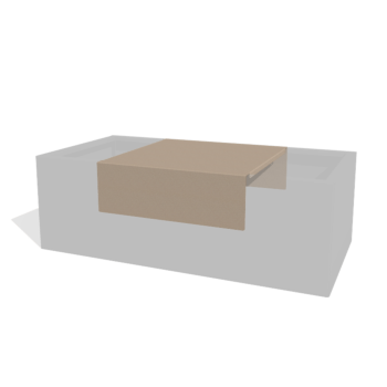 Plataforma para jardinera con tratamiento electrostático 60 x 61 x 20 cm