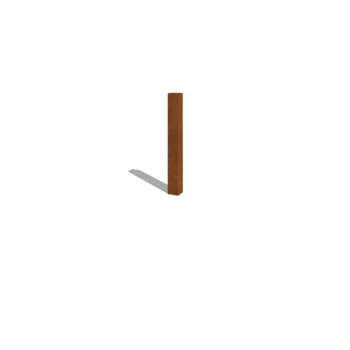 Poste para valla de acero corten 100 cm