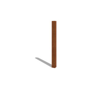 Poste para valla de acero corten 150 cm
