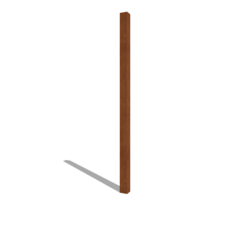 Poste para valla de acero corten 200 cm