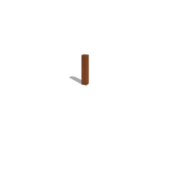 Poste para valla de acero corten 60 cm