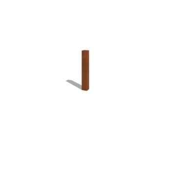Poste para valla de acero corten 80 cm