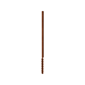 Valla de acero corten H poste esquinero con estaca de tierra 190 x 6 x 6 cm