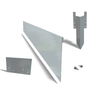 Bordura de acero galvanizado de borde doblado 13 cm juego completo de 24metros