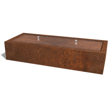 Mesa de agua de acero corten 200 x 80 x 40 cm