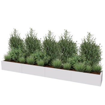 Jardinera XXL de acero - Rectángulo - 320 x 40 x 30 cm - Otro color RAL - Sin placa inferior