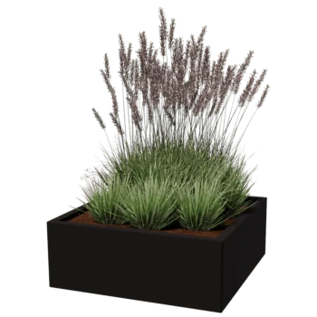 Jardinera de acero - Cuadrado - 80 x 80 cm