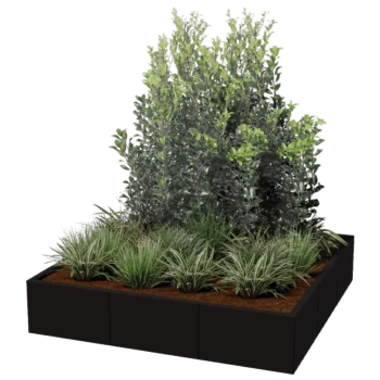 Jardinera de acero XXL - Cuadrado - 150 x 150 cm