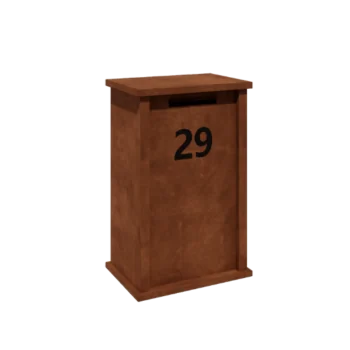 Buzón de acero corten - Arizona M - 60 x 40 x 100 cm