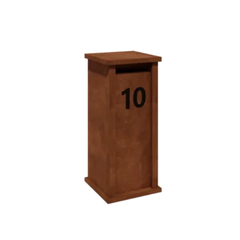 Buzón de acero corten - Arizona S - 40 x 40 x 100 cm