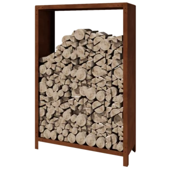 Leñero de acero corten - Indiana - 120 x 40 x 180 cm