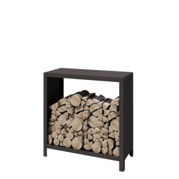 Leñero de acero - Indiana - 100 x 40 x 100 cm - RAL7016 mate (gris antracita)
