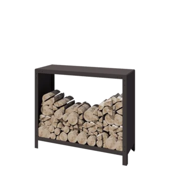 Leñero de acero - Indiana - 120 x 40 x 100 cm - RAL7016 mate (gris antracita)